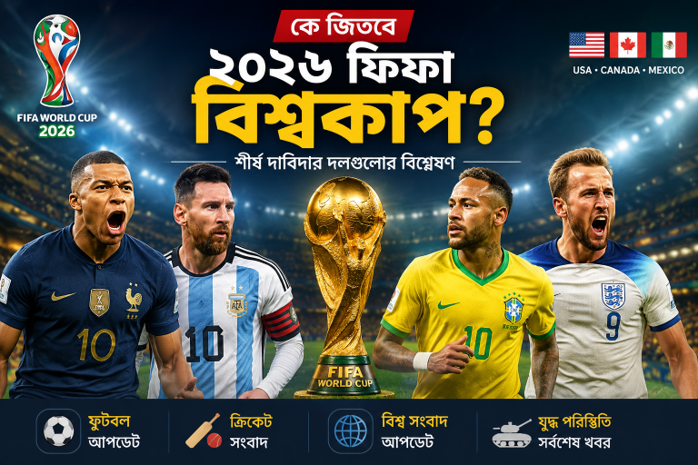 ২০২৬ ফিফা বিশ্বকাপ কে জিতবে - আর্জেন্টিনা, ফ্রান্স, ব্রাজিল ও ইংল্যান্ডের শিরোপা জয়ের সম্ভাবনা বিশ্লেষণ